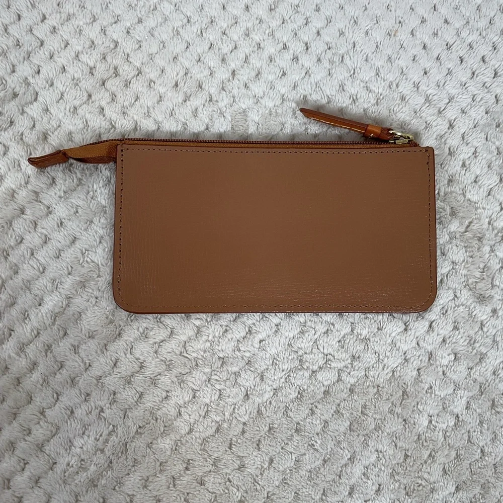 Dooney & Bourke Brown Lambskin Leather Pouch Clutch Wallet NWOT